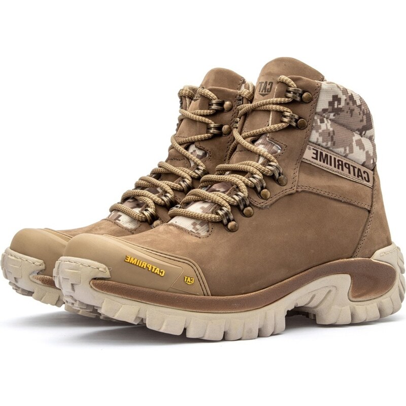 Bota Caterpillar Masculina Coturno Adventure Couro Cano Médio em