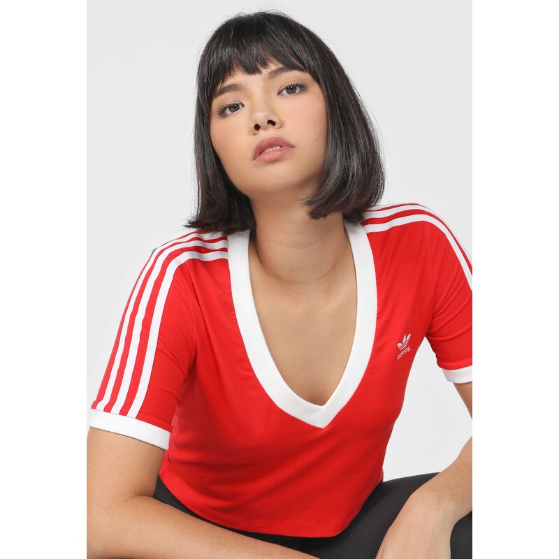 adidas Leggings 3-Stripes Adicolor Classics - Vermelho