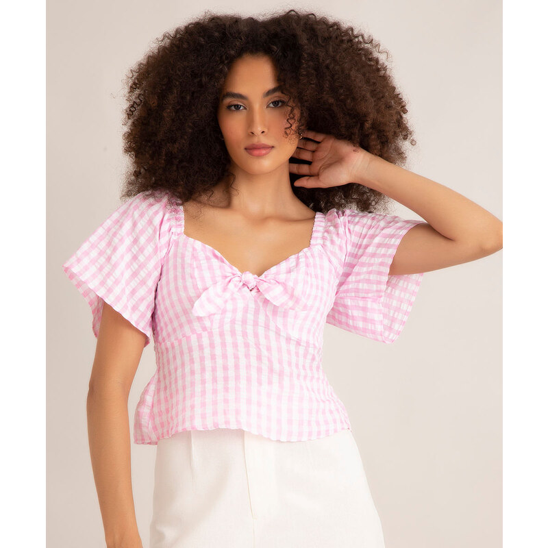 Camisa xadrez feminina store c&a