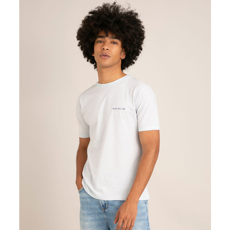 camiseta oversized de algodão manga curta bege claro - C&A