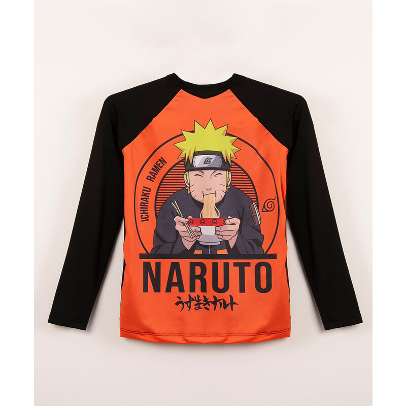 Camiseta Naruto Clássico Infantil Laranja