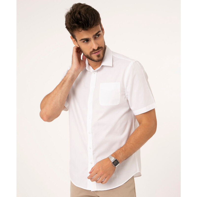 C&A camisa manga curta com bolso branco