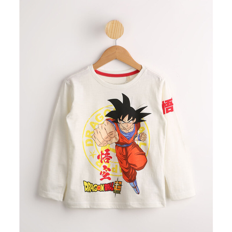 Camiseta Estampada Goku Criança Camisa Masculina Azul Tamanho:P