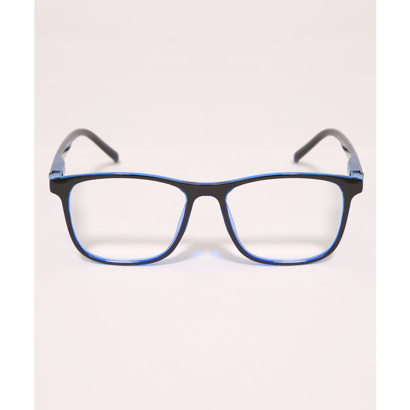 C&A Armação Para Óculos de Grau Masculina Quadrada Ace Azul Marinho