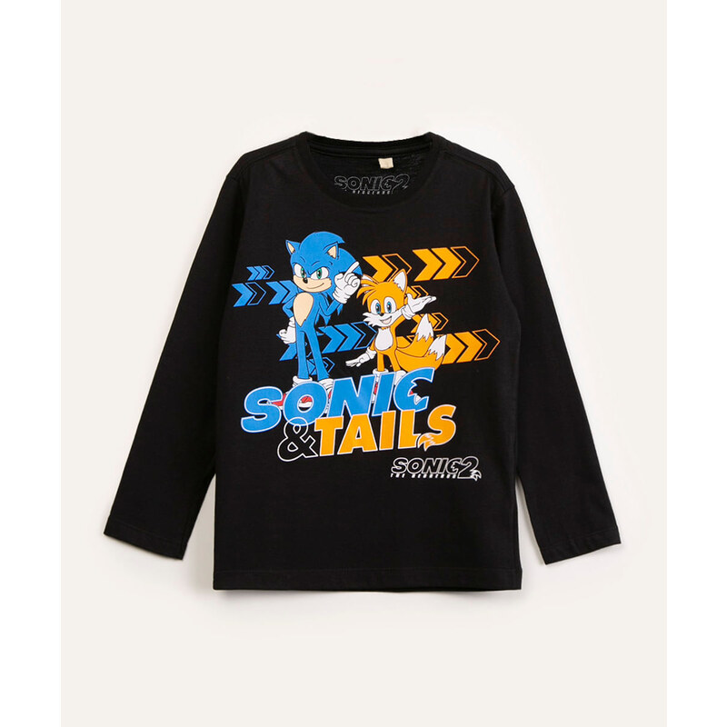 Camiseta Tails Sonic Infantil Amarela