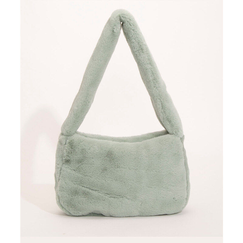 C&A bolsa shoulder bag de pelúcia verde