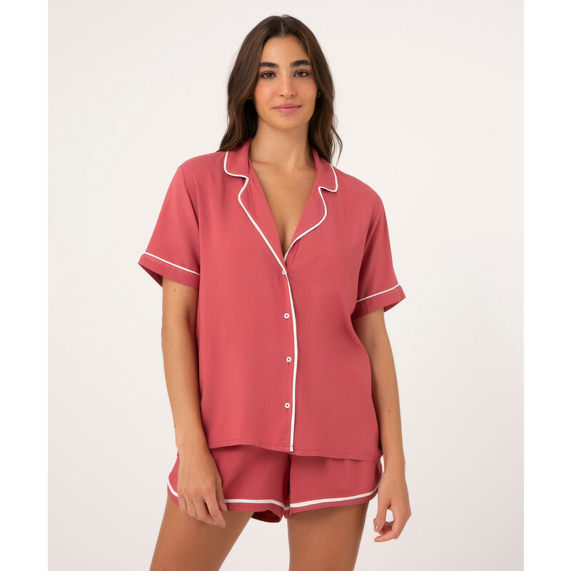 Vestido Viscose Texturizado Nise Rosa