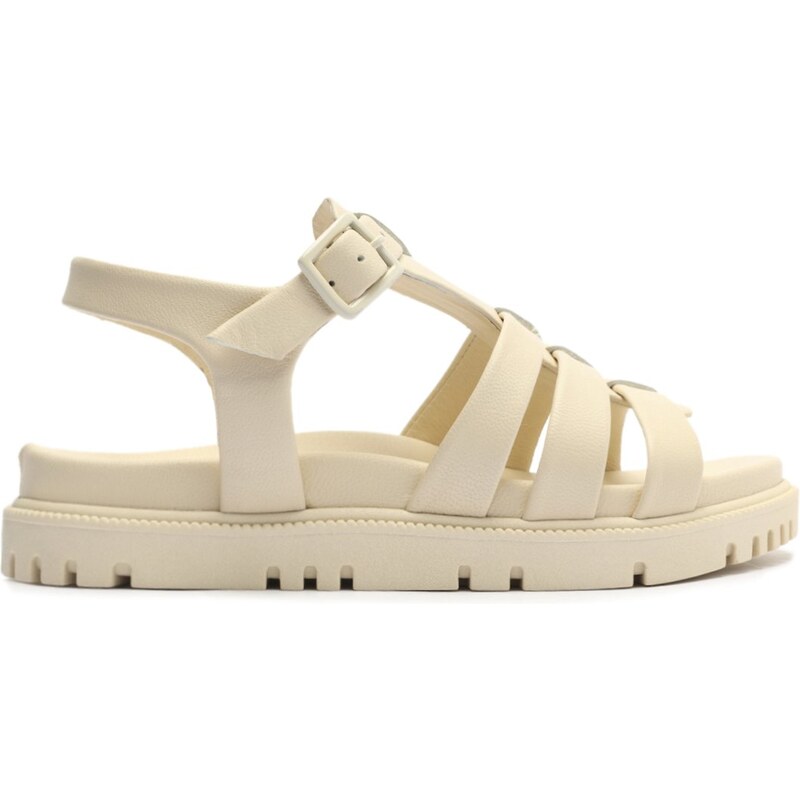 Sand lia Infantil Off White Tratorada Tiras Arezzo