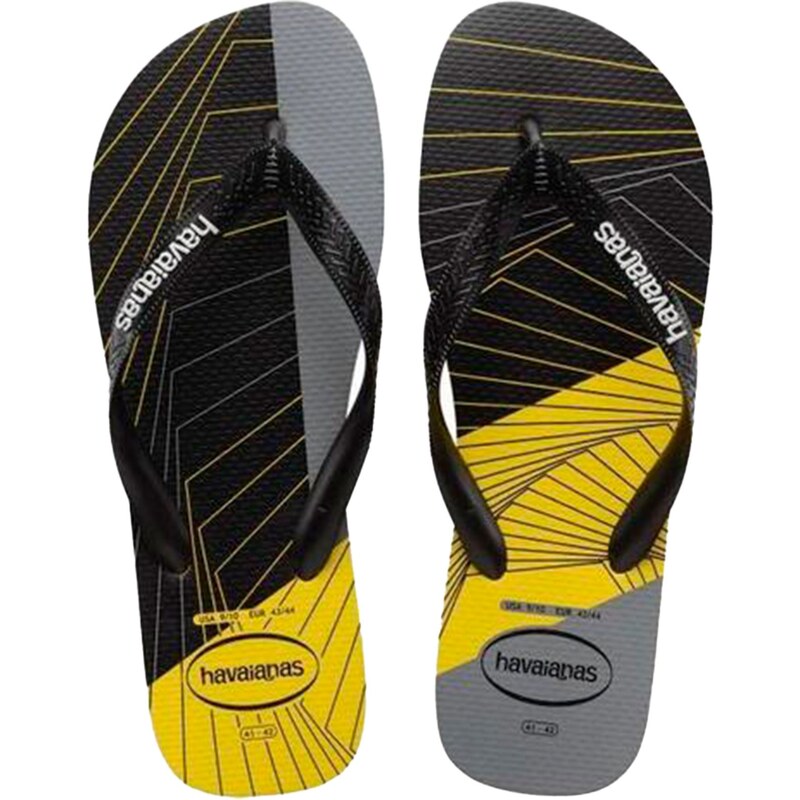 Chinelo Havaianas Have Dual FC Preto e Amarelo 