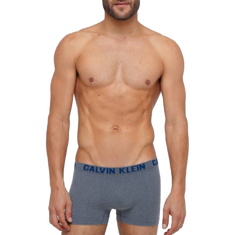 Cuecas Calvin Klein Trunk Seamless Logo Chumbo/Mescla Pack 2UN