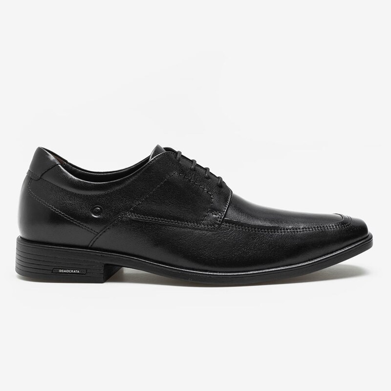 Sapato Social Democrata Smart Comfort Air Spot Couro Preto