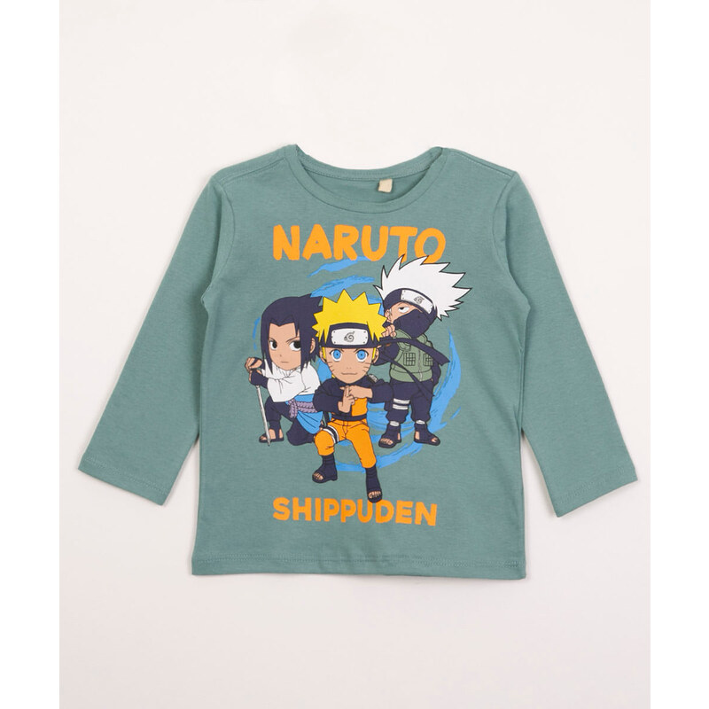 Camiseta Naruto Uzumaki Manga Longa Infantil