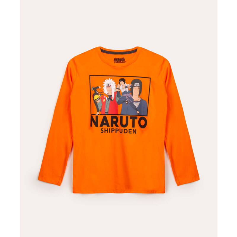 Camiseta Naruto Clássico Infantil Laranja