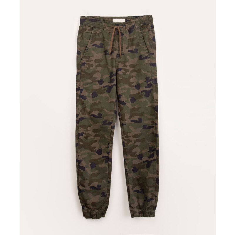 Calça de best sale sarja camuflada