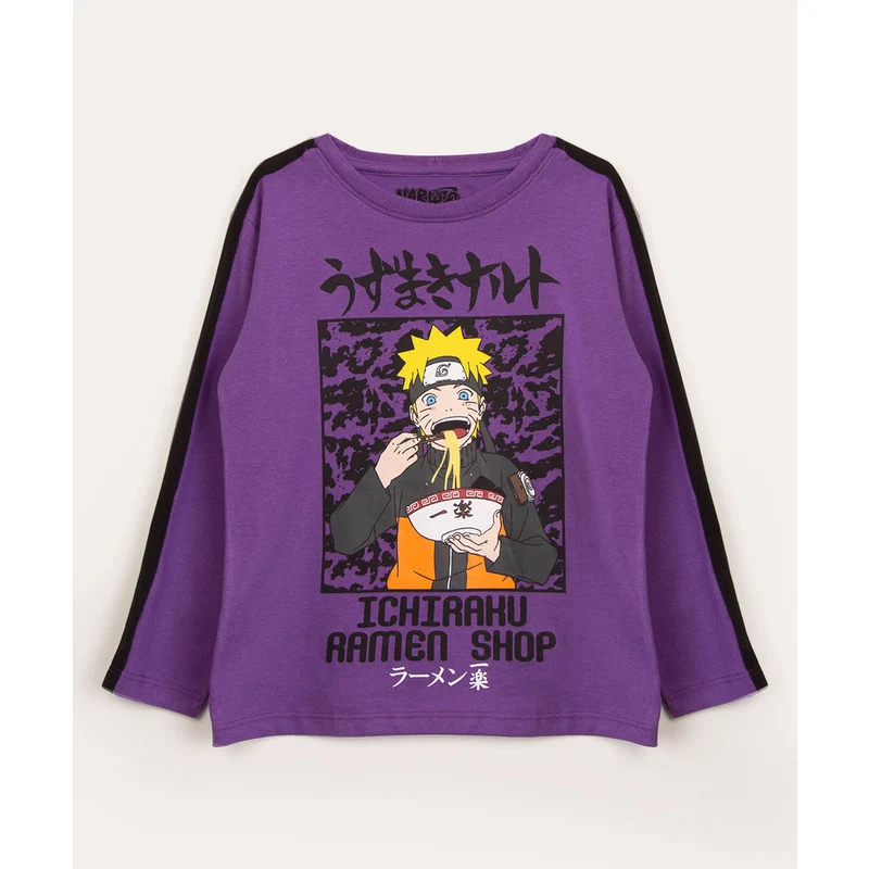 Camiseta infantil Sasuke roxa, Naruto