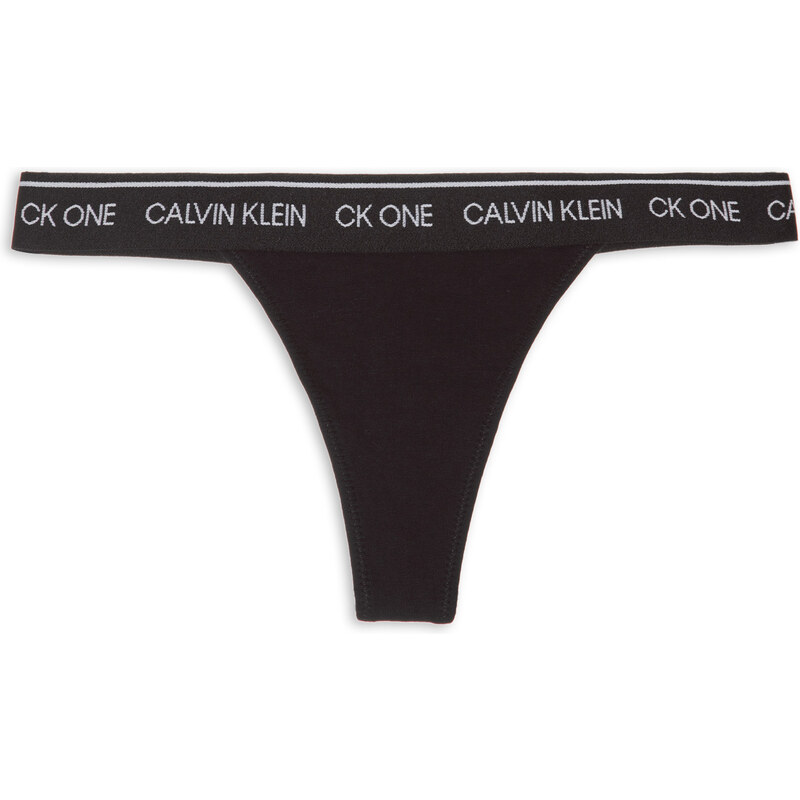 Calvin Klein Underwear Calcinha Fio String One Cotton Lace - Preto 