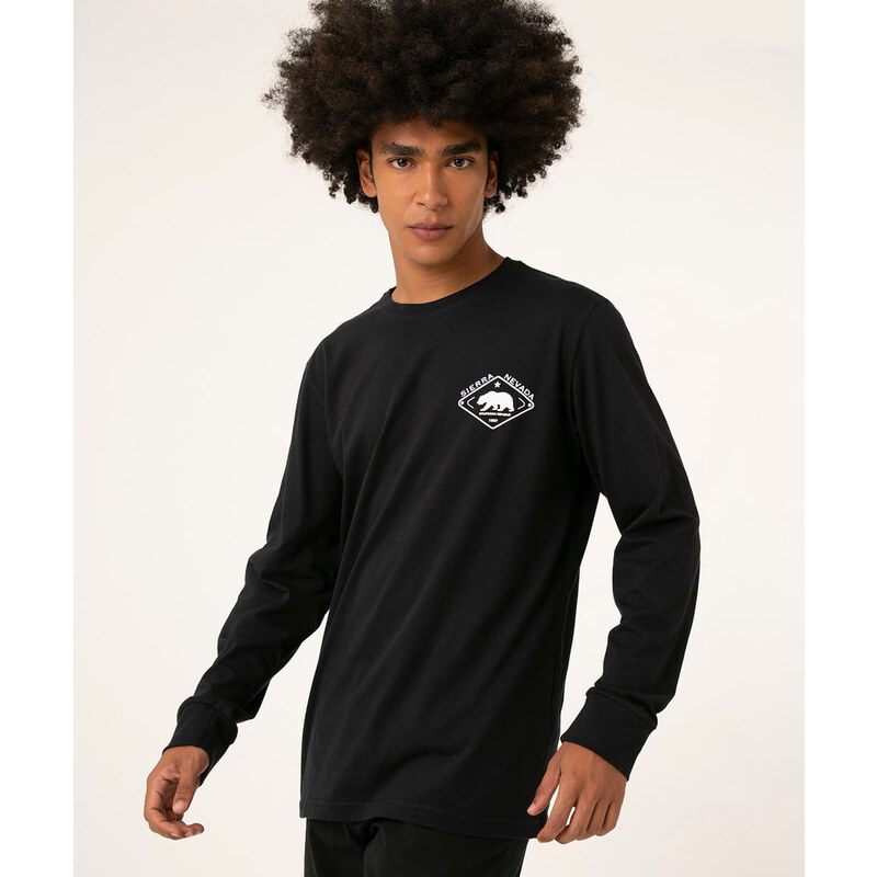 C&A camiseta manga longa urso califórnia preto 