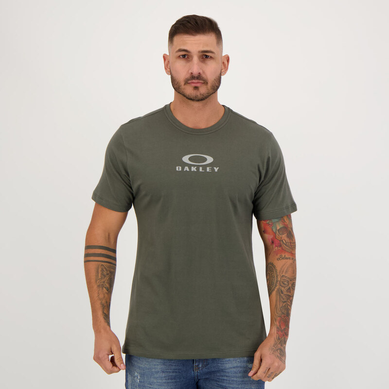 Camiseta Oakley O-Bark SS Masculina - Preto Preto