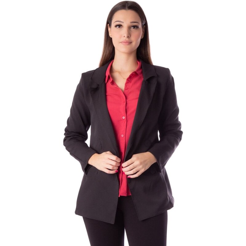 Blazer feminino alfaiataria preto