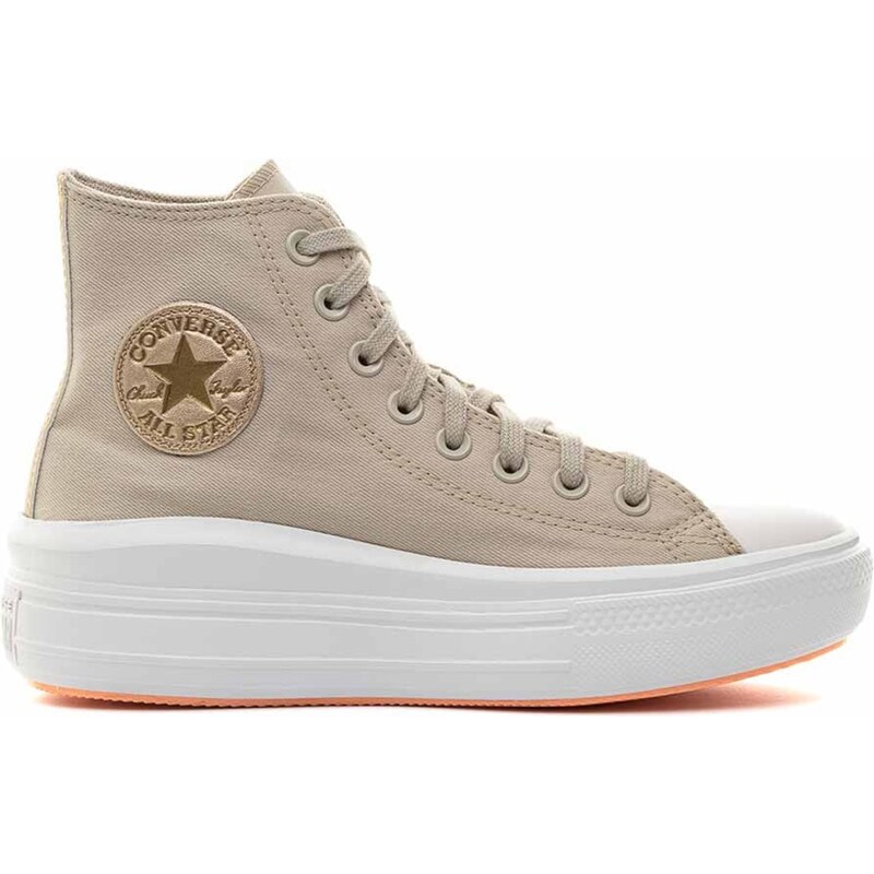 All Star Converse Chuck Taylor Move Ox Bege Claro/Ouro Claro