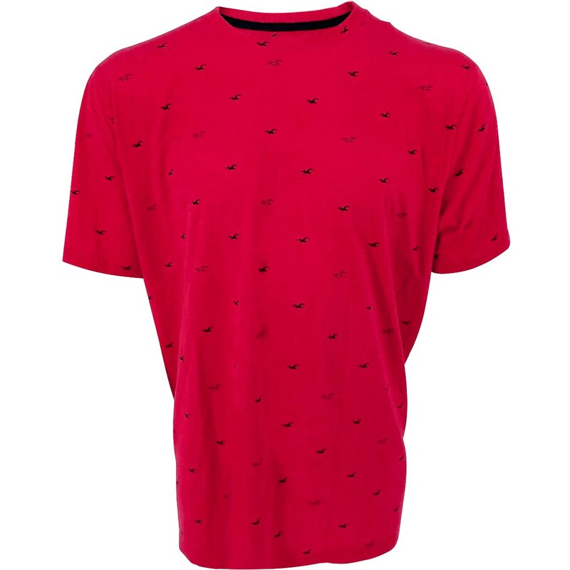 Camiseta Hollister Masculina Icon Print Graphic Vermelha 