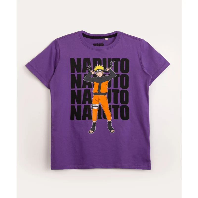 Camiseta infantil Sasuke roxa, Naruto