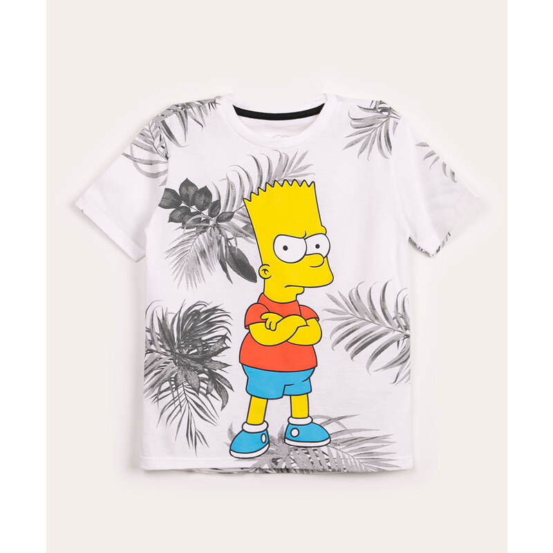 Camiseta off 2025 white bart simpson