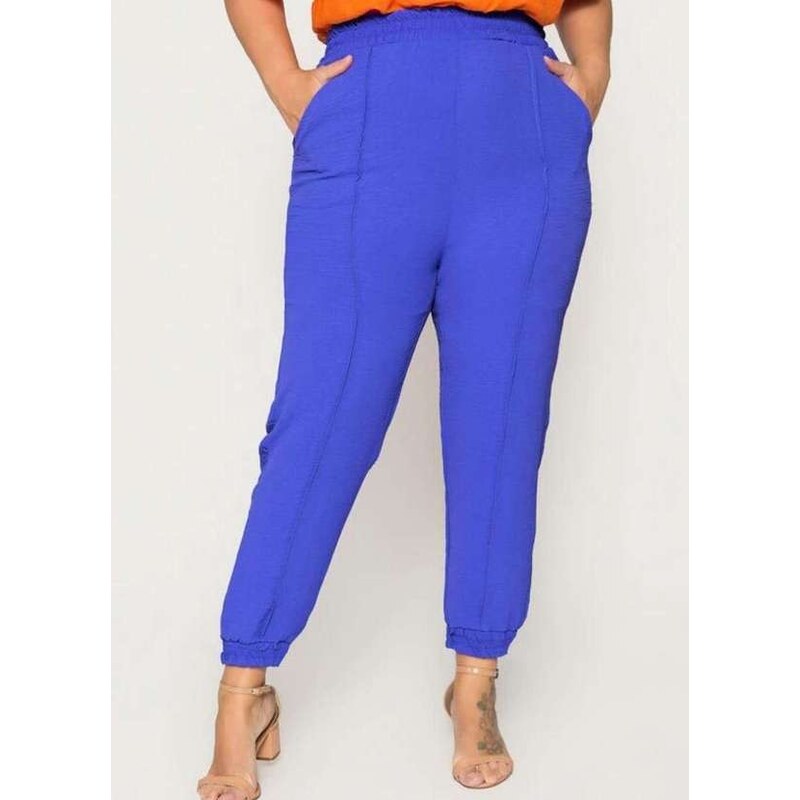 Calça Jogger Allmaria Plus Size Plump Cós Elástico 