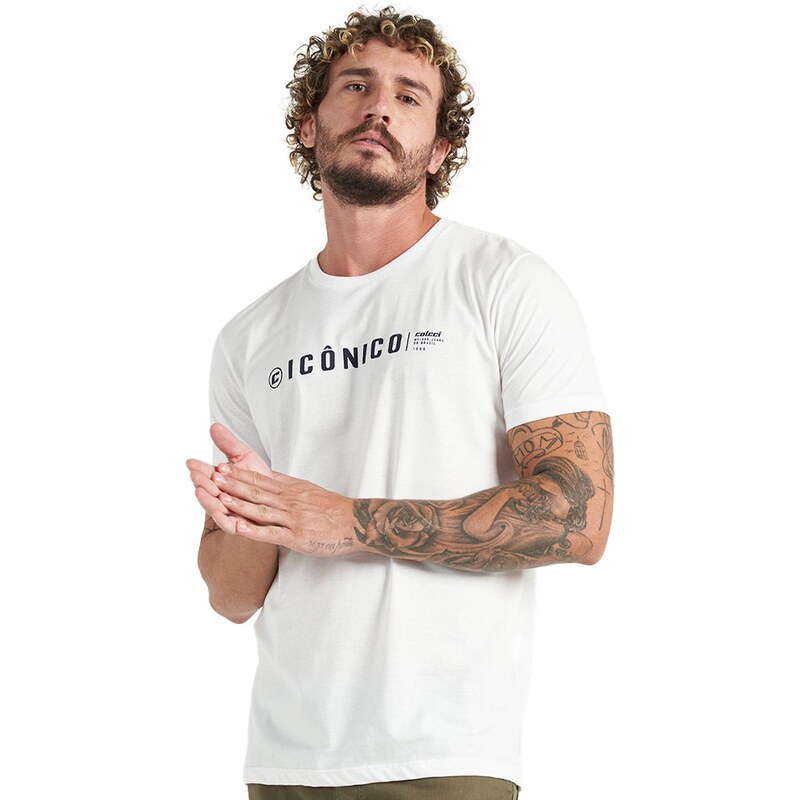 Camiseta Colcci Masculina Hello Sunny Amarela