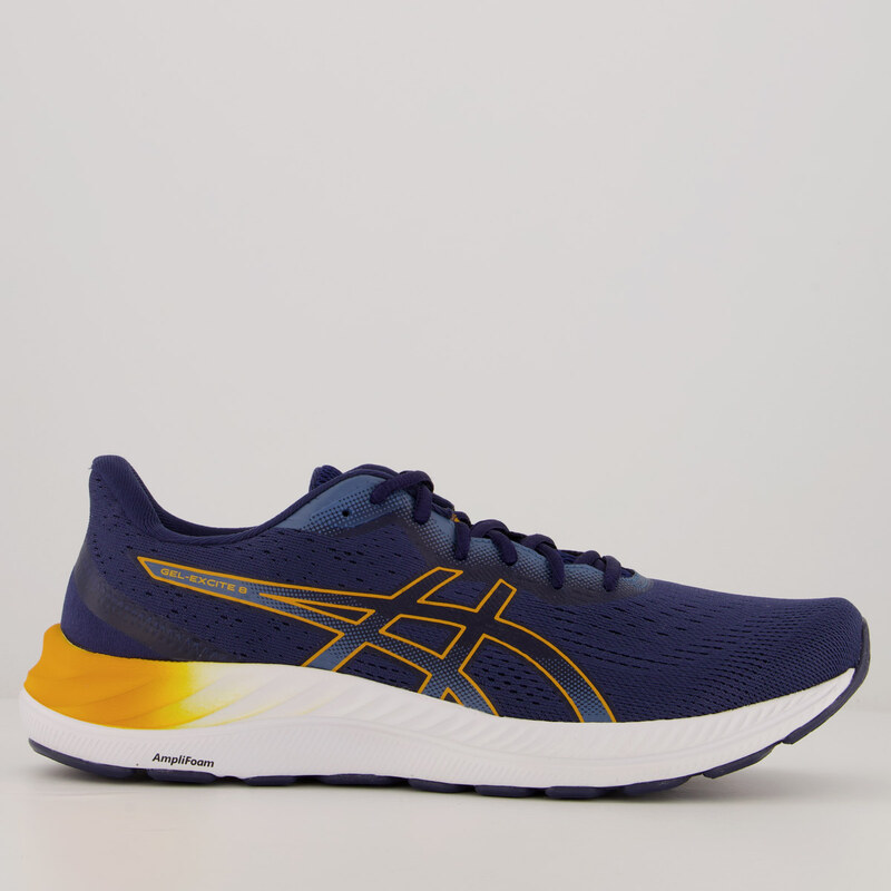 Tênis asics gel excite 4 masculino - marinho outlet e laranja