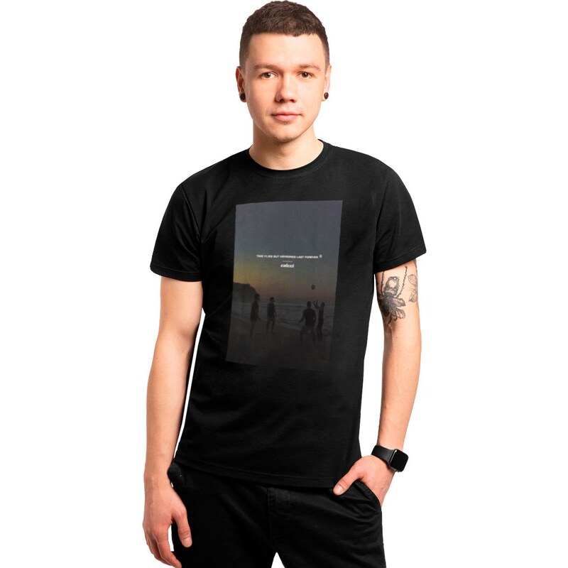 Camiseta Colcci Masculina Memories Last Forever Preta 