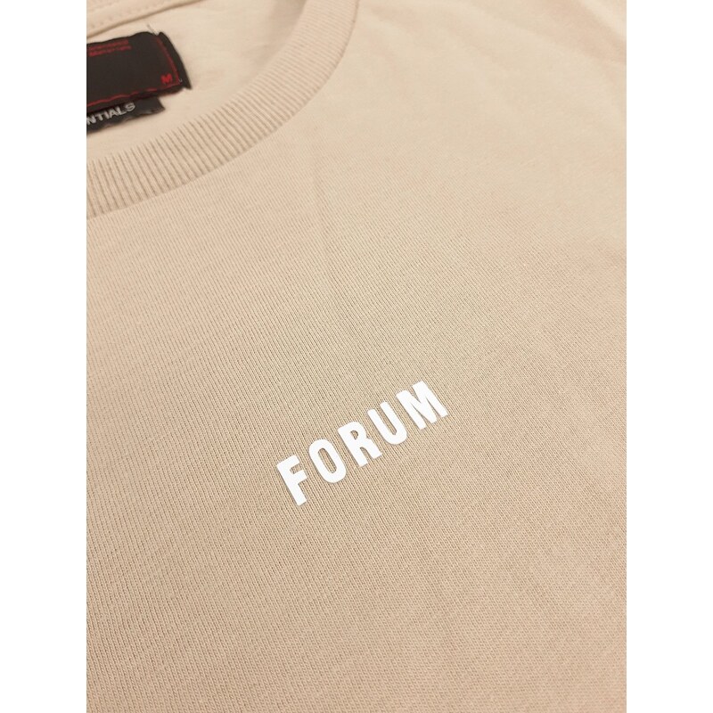 Camiseta Forum Masculina New Box Essentials Logo Areia