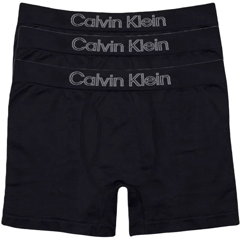 Cuecas Calvin Klein Underwear Trunk Seamless Outline Logo Pretas Pack 3UN 