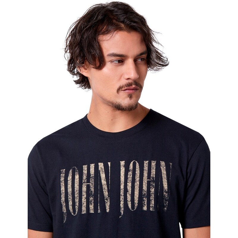 Camiseta John John Masculina JJ Logo Preta