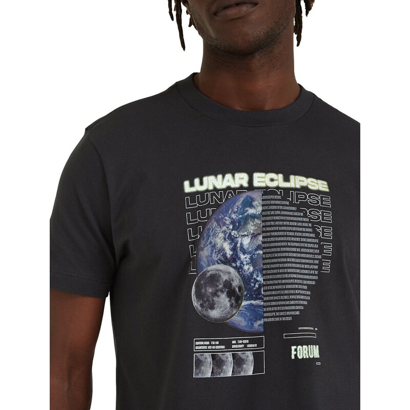 Camiseta Forum Masculina Slim Lunar Eclipse Noir Chumbo