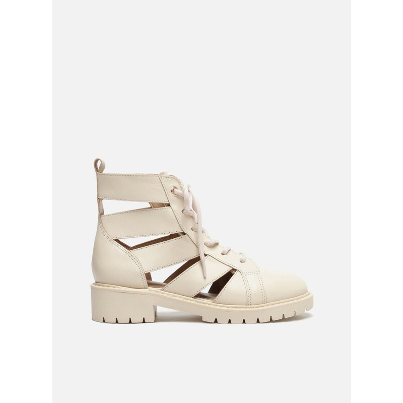 Bota Off White Couro Vazado Tratorado Arezzo GLAMI .br