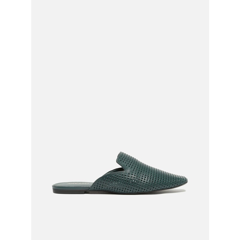 Mule Azul Flats Bico Fino Arezzo