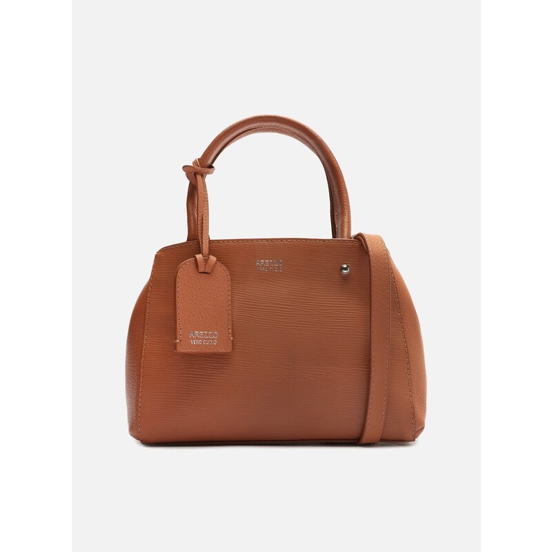 Bolsa Tote Marrom Couro Bella Pequena Arezzo GLAMI .br