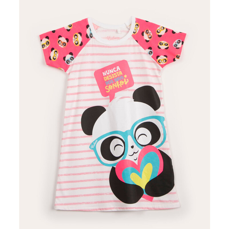 Camiseta Luluca E Panda r Unissex Infantil Adulto