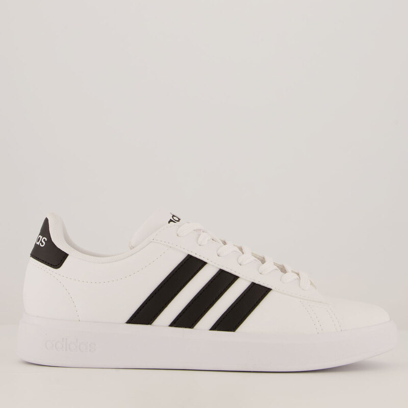 Tênis adidas feminino branco best sale e preto