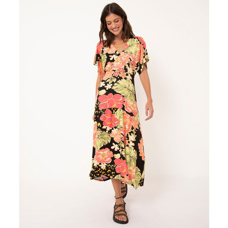 Vestido midi best sale floral c&a