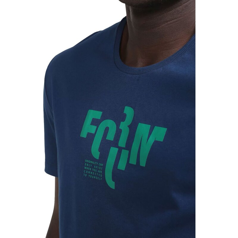 Camiseta Forum Masculina New Box Logo Originality Azul Escuro