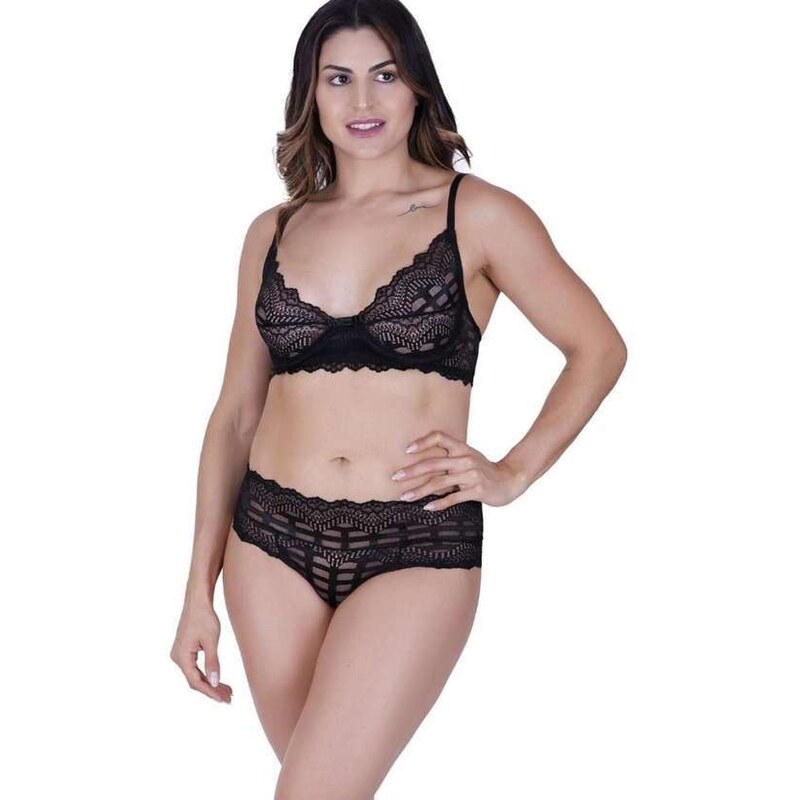 Comprar Conjunto Renda Anitta Concept Lingerie Amarelo - a partir