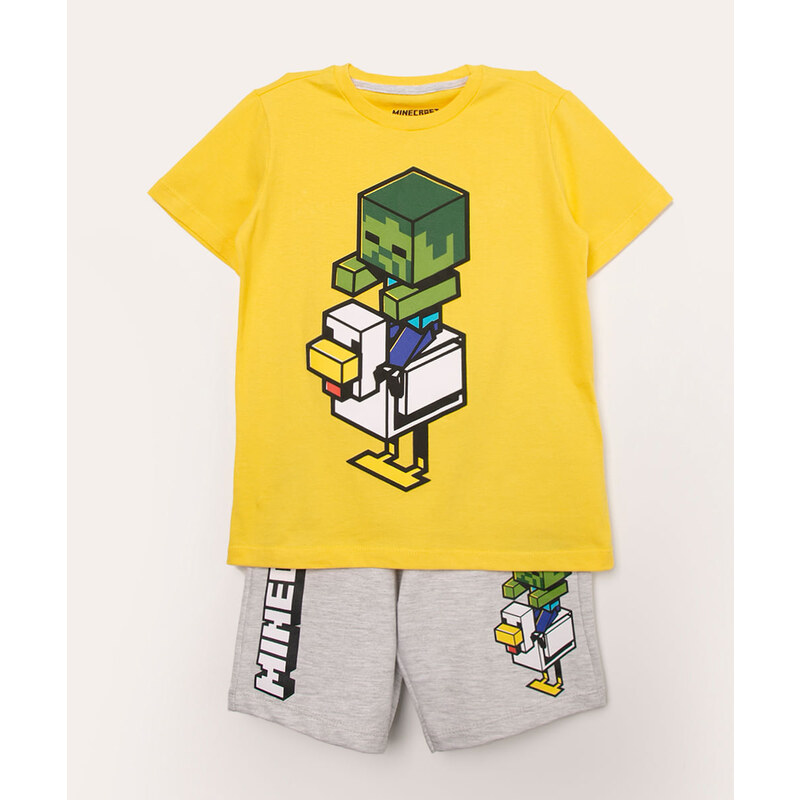 Conjunto sales infantil minecraft