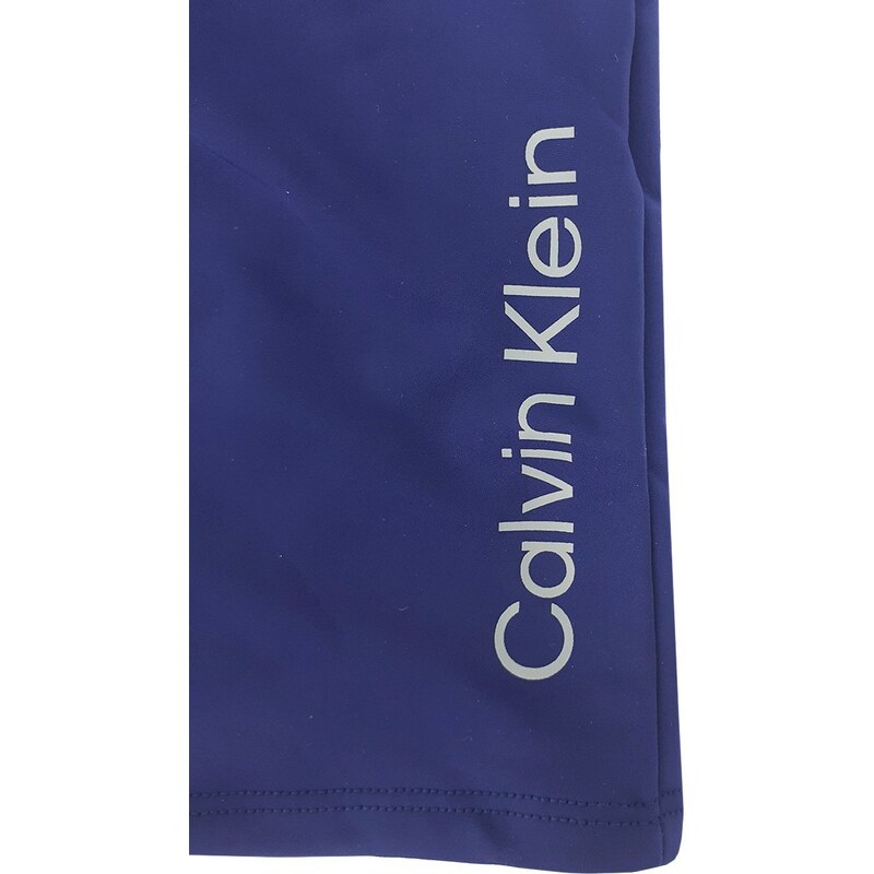 Sunga Calvin Klein Swimwear Boxer Vertical Logo Azul Marinho