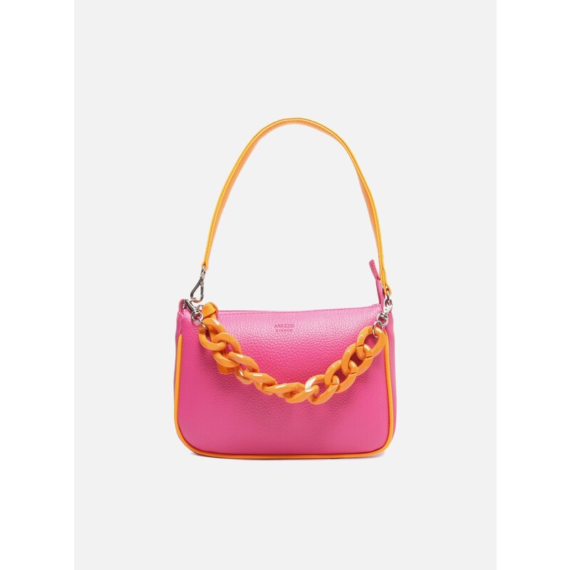 Bolsa Tiracolo Rosa Vic Pequena Corrente Arezzo GLAMI .br