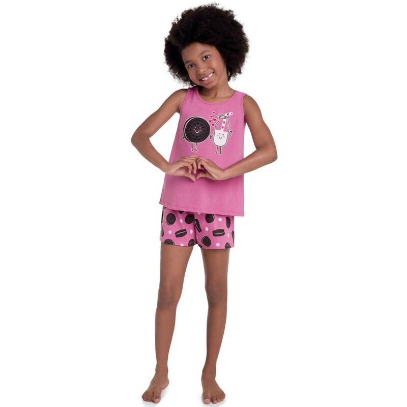 Kyly Pijama Infantil Feminino Rosa