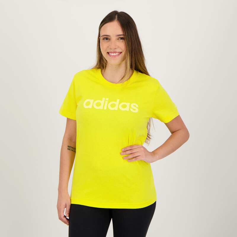 Camiseta adidas hot sale amarela feminina