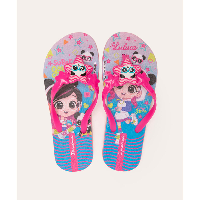 Chinelo Ipanema Luluca Amor Infantil Azul