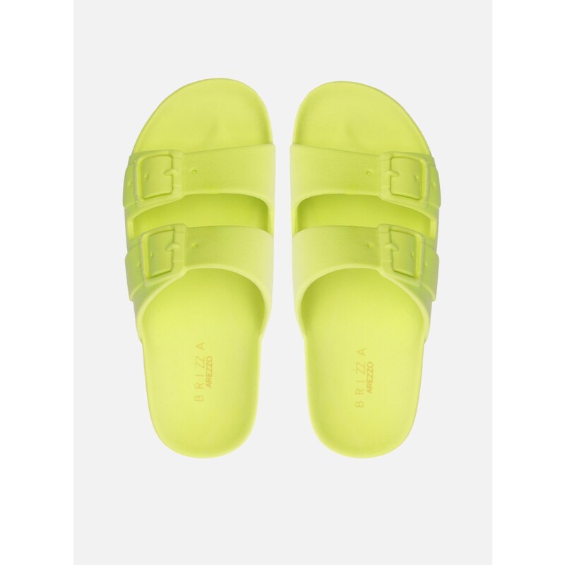 Chinelo Slide Amarelo Fivelas Brizza Arezzo